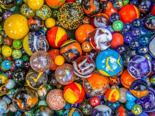 How could you organize these marbles?